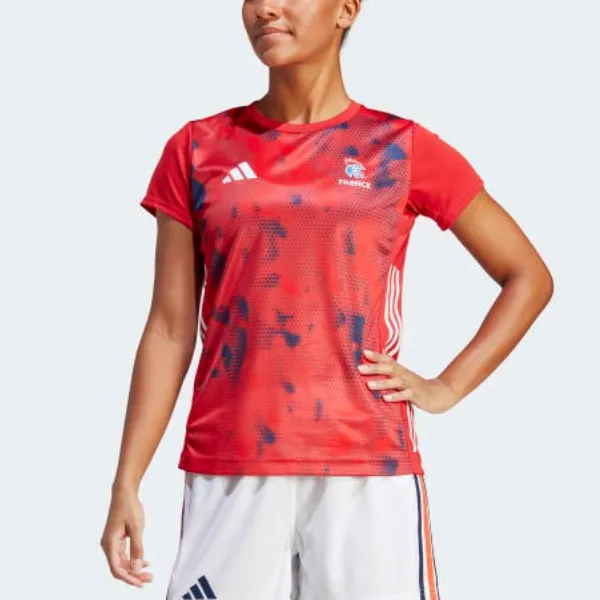 Adidas T-Shirt Women's Red White-1