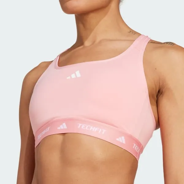 Adidas Free Shipping With AdiClub Techfit Medium-Support High-Neck Bra-3