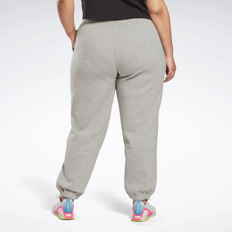 Reebok Identity Knitted Sports Pants Women's Gray White-2