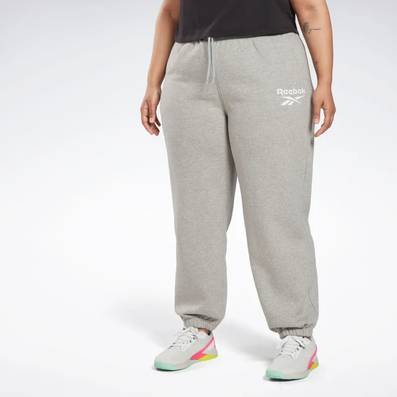 Reebok Identity Knitted Sports Pants Women's Gray White-1