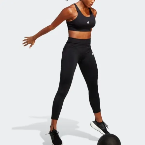 Adidas AEROKNIT TRAINING MEDIUM-SUPPORT BRA Sports Underwear Women's Black-4