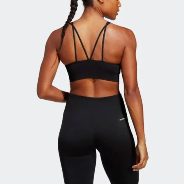 Adidas AEROKNIT TRAINING MEDIUM-SUPPORT BRA Sports Underwear Women's Black-3