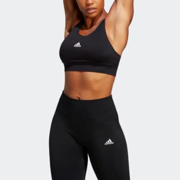 Adidas AEROKNIT TRAINING MEDIUM-SUPPORT BRA Sports Underwear Women's Black-2