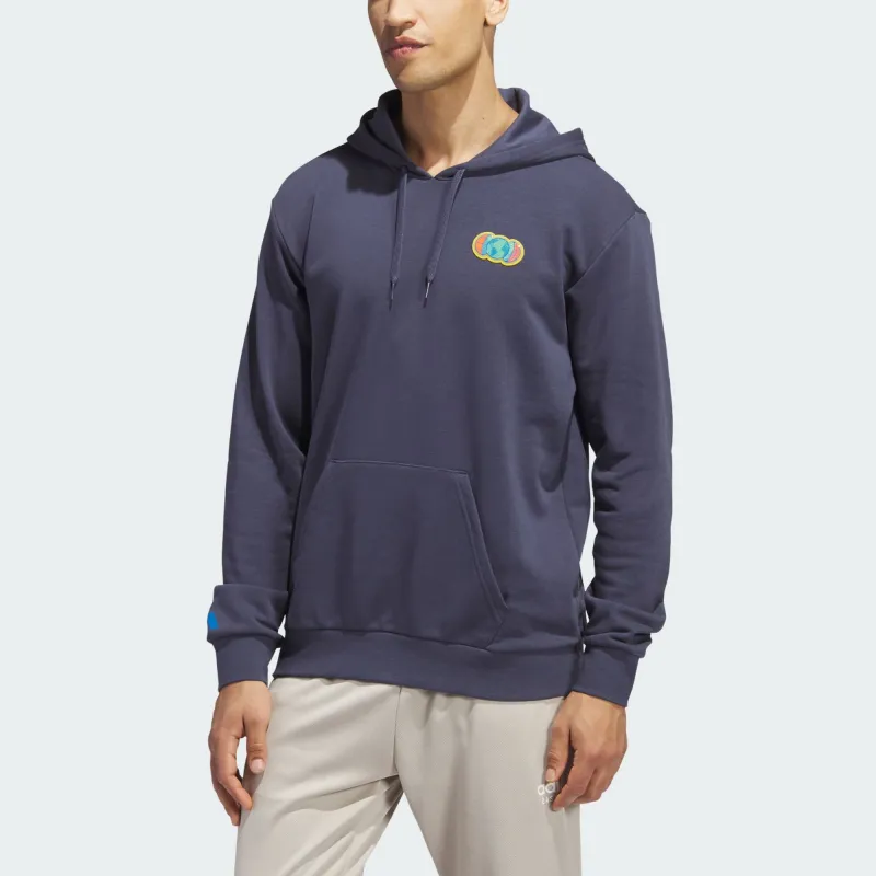 Adidas Rldwide Worldwide Hoops Hoodie Sweatshirt Men's Dark Navy Blue-1