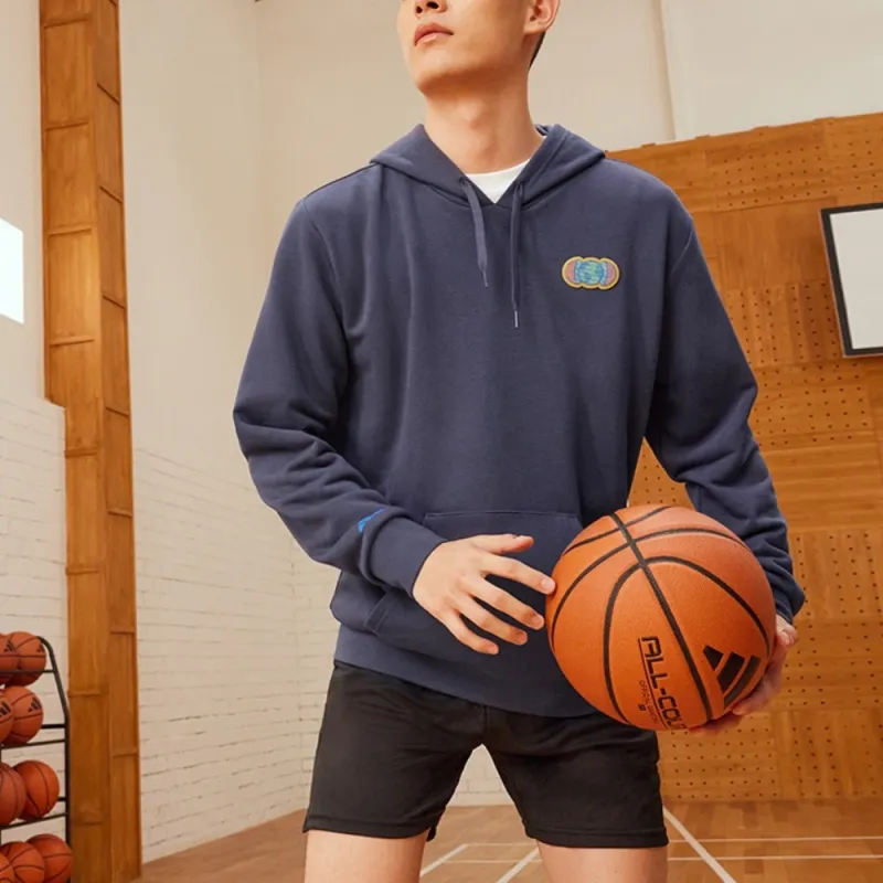 Adidas Rldwide Worldwide Hoops Hoodie Sweatshirt Men's Dark Navy Blue-2