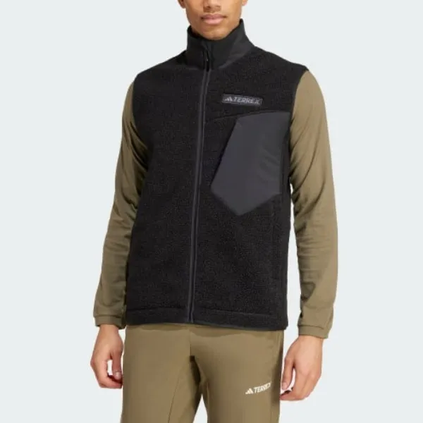 Adidas Terre XPLORIC HIGH PILE FLEECE VEST Vest Men's Black-2