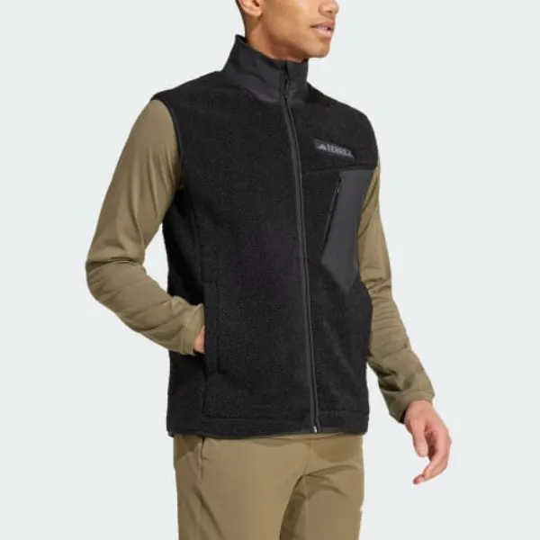 Adidas Terre XPLORIC HIGH PILE FLEECE VEST Vest Men's Black-1