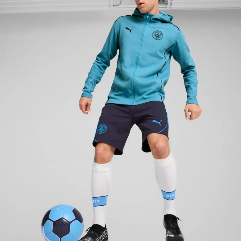 PUMA Manchester City SS24 Manchester City Casuals Hooded Jacket Men Jackets & Coats Men's Sea Blue-3