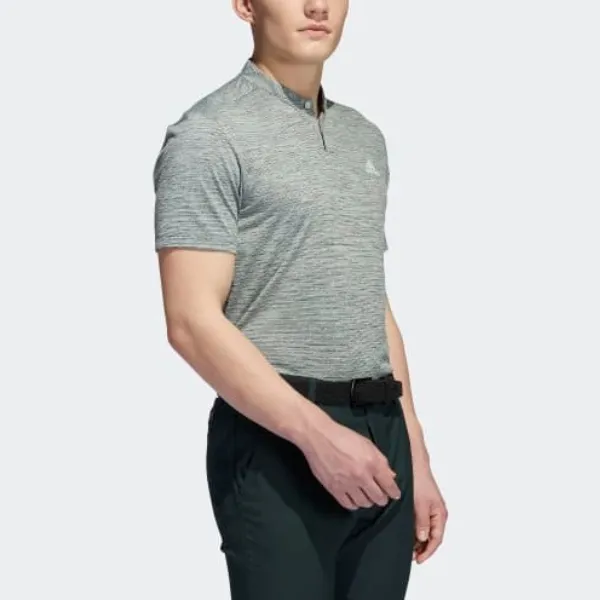 Adidas TEXTURED STRIPE GOLF POLO SHIRT Polo Shirt Men's Gray-1