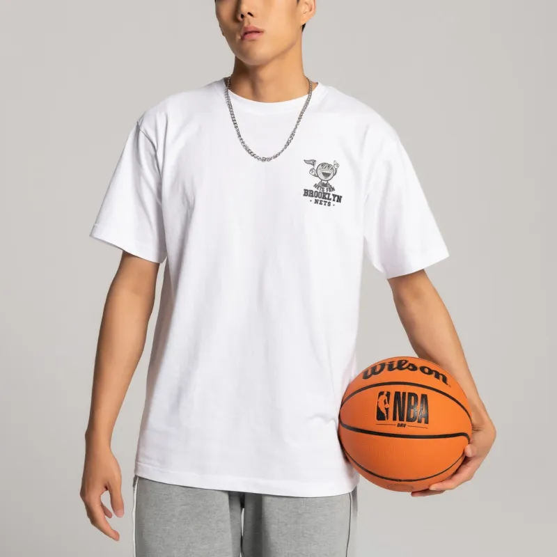 NBA Brooklyn Nets T Shirt Unisex White-3