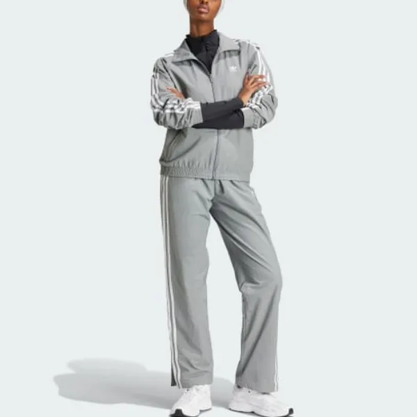 Adidas Women's Woven Track Tracksuit Bottoms Grey Three-1