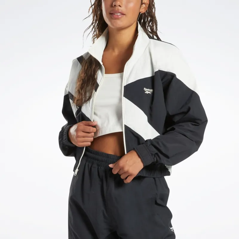 Reebok Classics Franchise Track Jackets Coats Women's Black White-2
