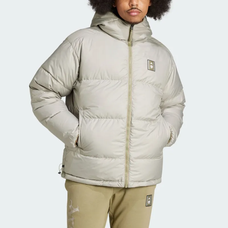 Adidas Arsenal FW24 Seasonal Puffer Jacket Men's Green/Leather Gray-4