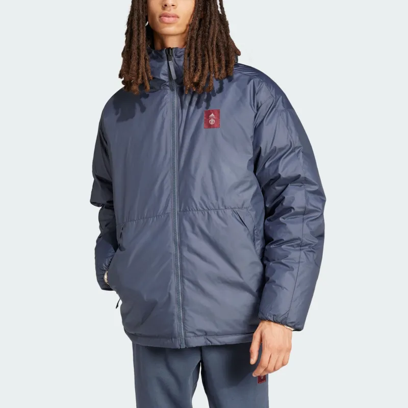 Adidas Manchester United FW24 Down Jacket Men's Dark Gray/Ivory-2