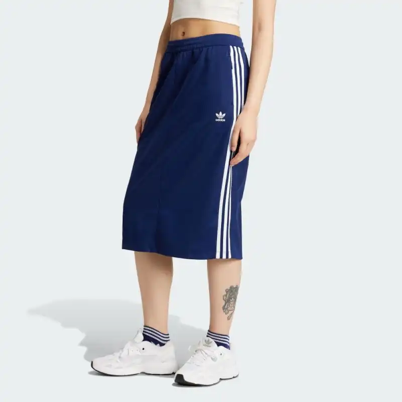 Adidas Originals Casual Long Skirt Women's Dark Blue-2