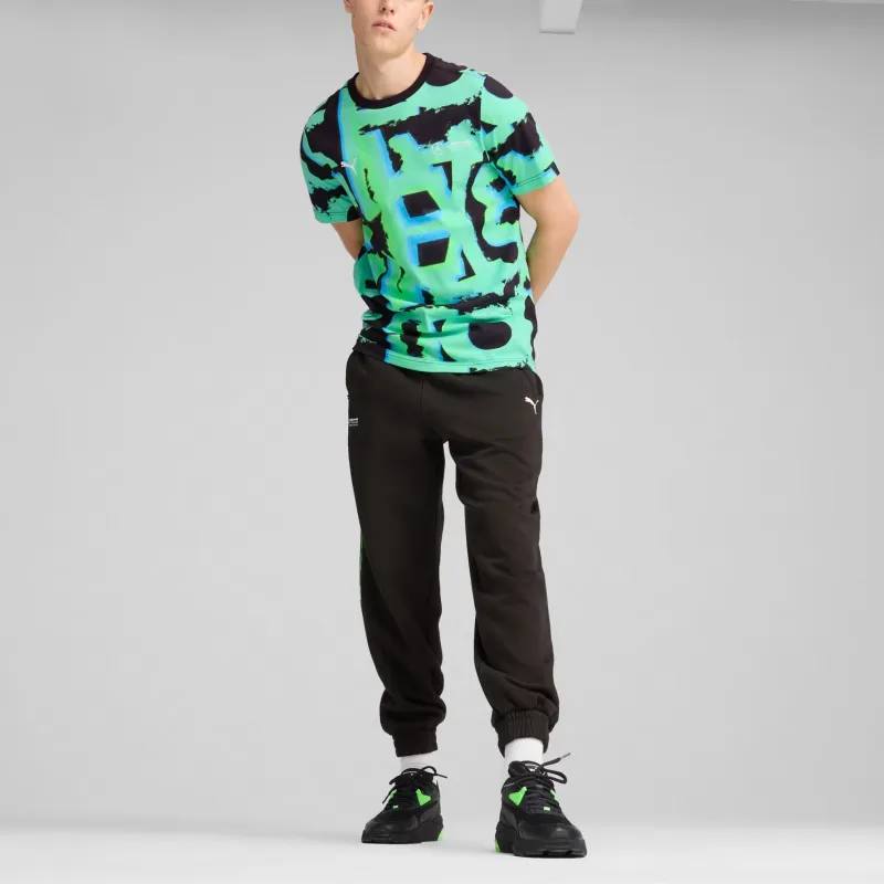 PUMA Mercedes AMG Petronas F1AOP MAPF1 T Shirt Men's Black Green-4