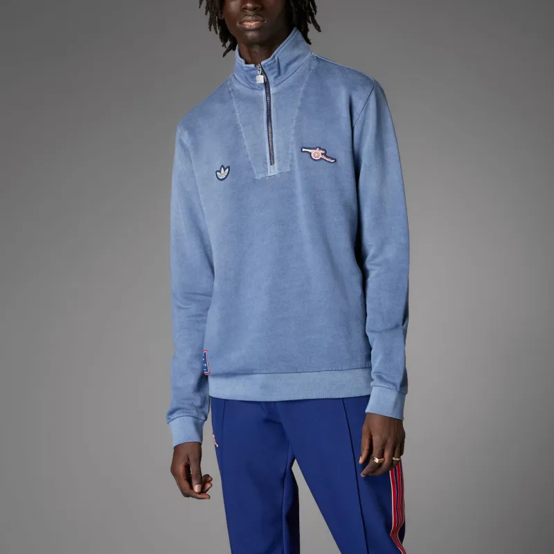 Adidas Originals Free Shipping With AdiClub Arsenal Terrace Icons Half Zip Top-1