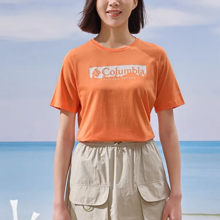Columbia Regular T Shirt Women's Orange-1