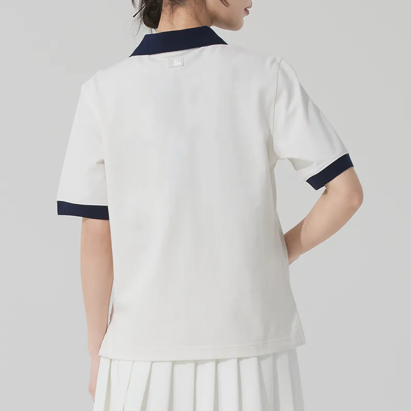 MLB New York Yankees SS25 Polo Shirt Women's Ivory-2