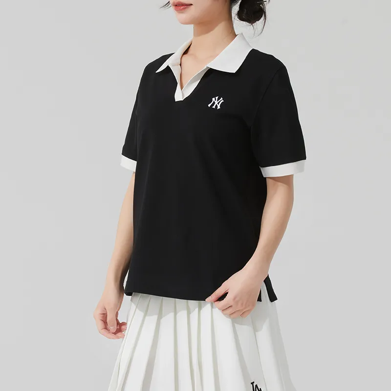 MLB New York Yankees SS25 Polo Shirt Women's Black-3
