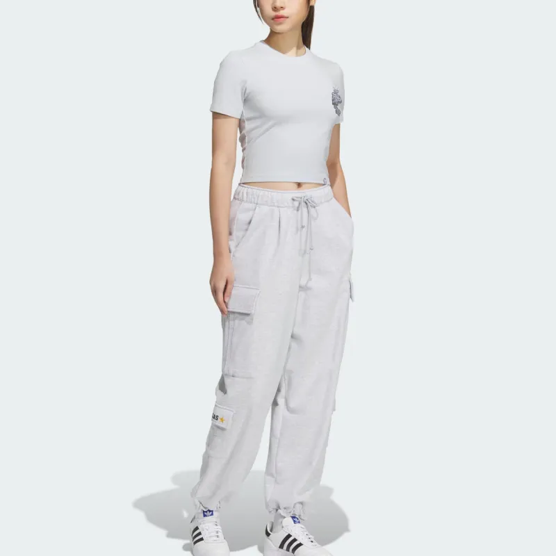 Adidas Originals CITY SKATE Regular T Shirt Women's Light Blue-3