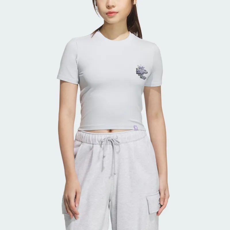 Adidas Originals CITY SKATE Regular T Shirt Women's Light Blue-1