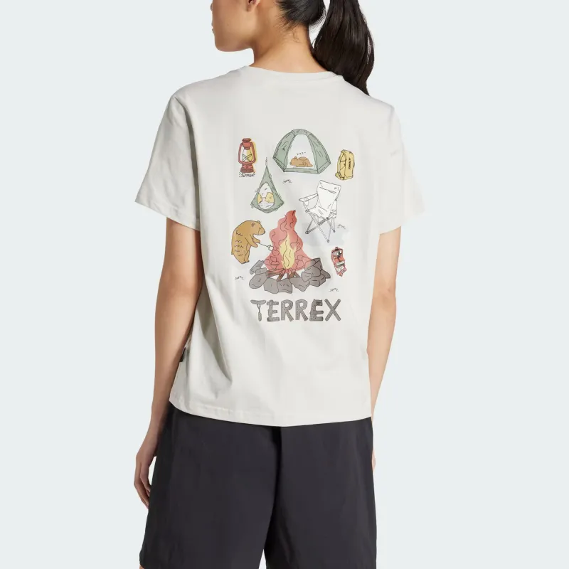 Adidas Terre Regular T Shirt Women's Track Gray-2