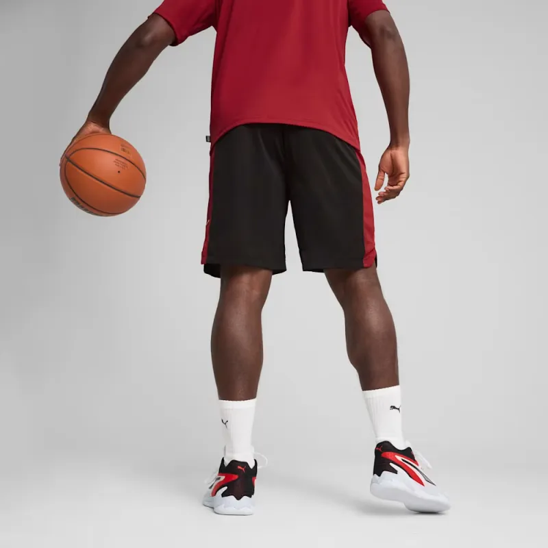 PUMA SHOTDRYCELL Blocker Basketball Shorts Basketball Shorts Men's Black/Dark Red-3