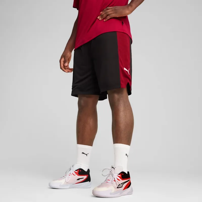 PUMA SHOTDRYCELL Blocker Basketball Shorts Basketball Shorts Men's Black/Dark Red-4
