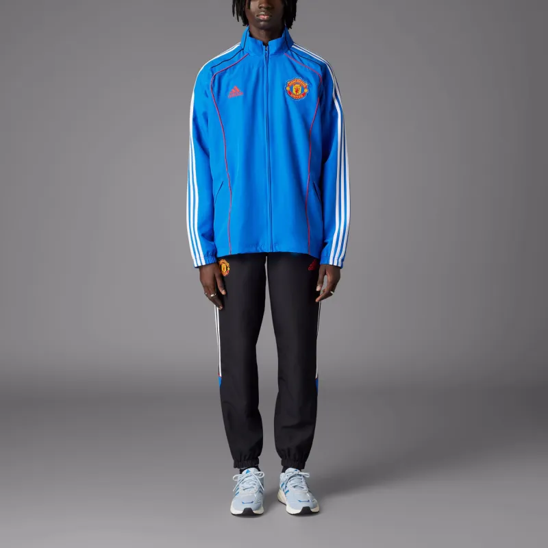 Adidas Manchester UnitedTrack UBP TOP Jacket Men's Blue-3