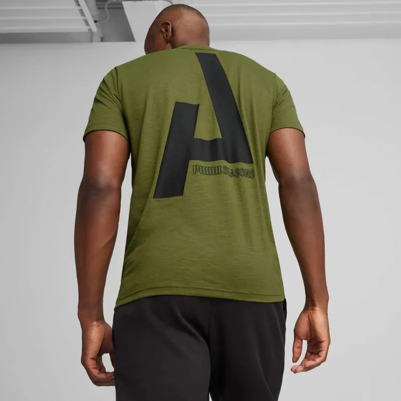 PUMA CamisetaSEASONS Graphic T Shirt Men's Green-3