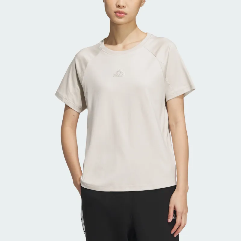 Adidas Raglan Sleeve T Shirt Women's Bauxite Brown-1