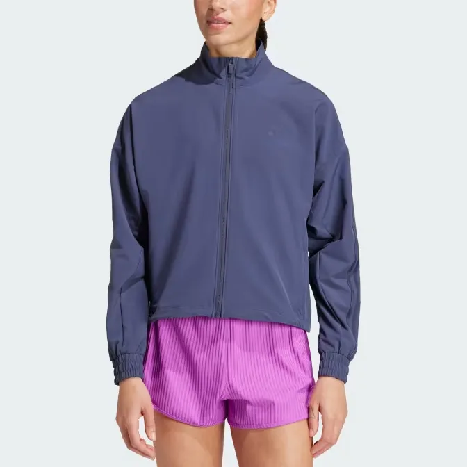 Adidas Gym Pacer All Tonal 3S Jackets Coats Women's Shadow Marine-2