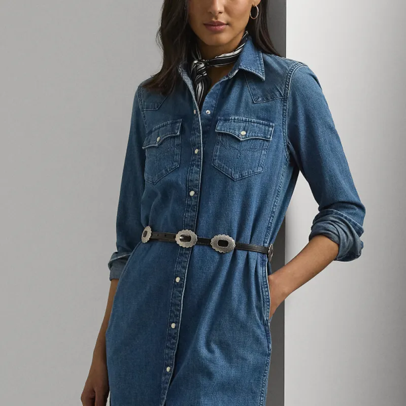 Ralph Lauren Denim Midi Dress-3