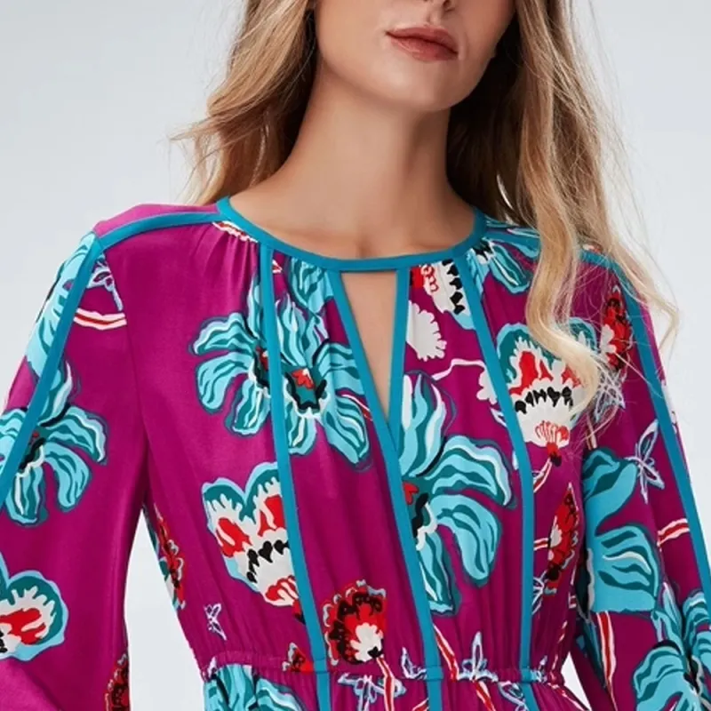 DVF Diane Von Furstenberg Dominique Floral print Midi Dress-4