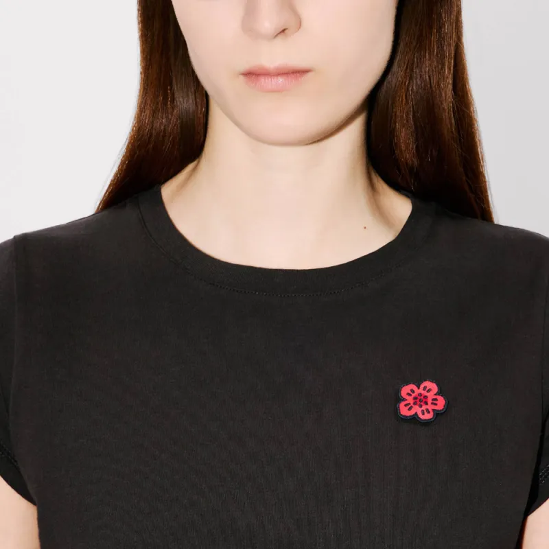 KENZO Boke Flower Embroidered Cropped T Shirt-5