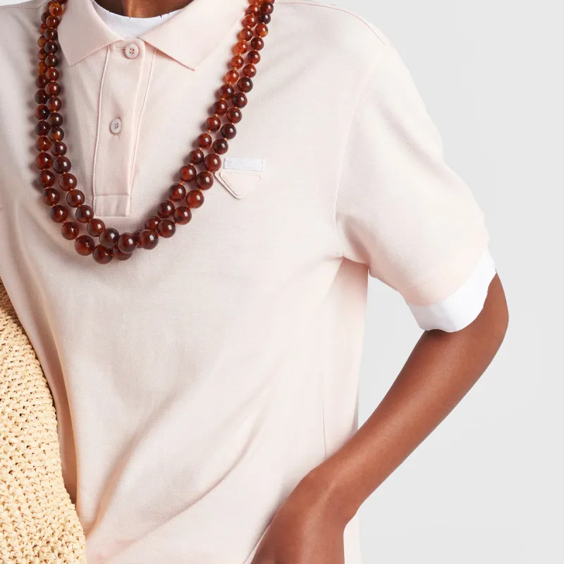 PRADA SS24 Polo Shirt Women's Peach-5