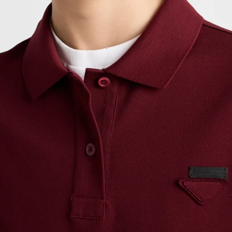 PRADA SS24 Short Sleeved Dresses Women's Garnet Red-4