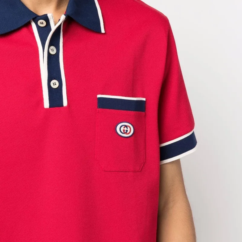 GUCCI Polo Shirts Men Red-4