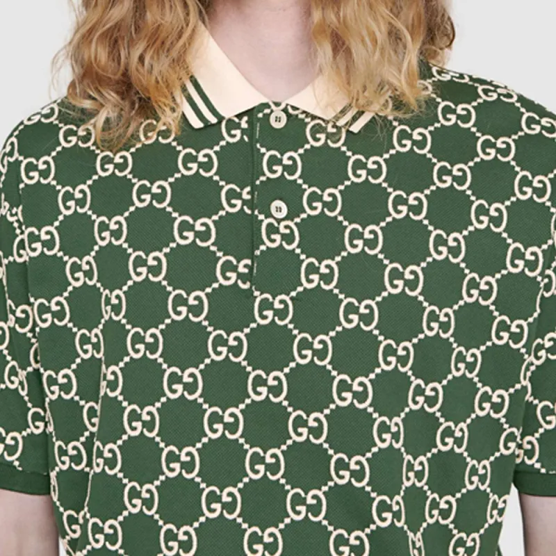 GUCCI Polo Shirts Men Green-4