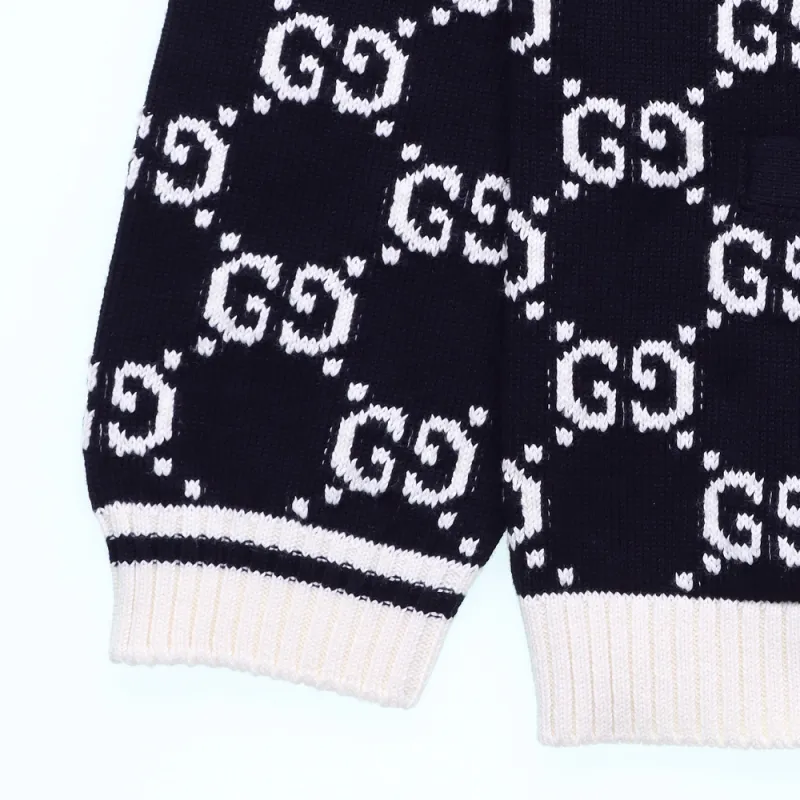 GUCCI 2010s GG jacquard Cotton Cardigan-3