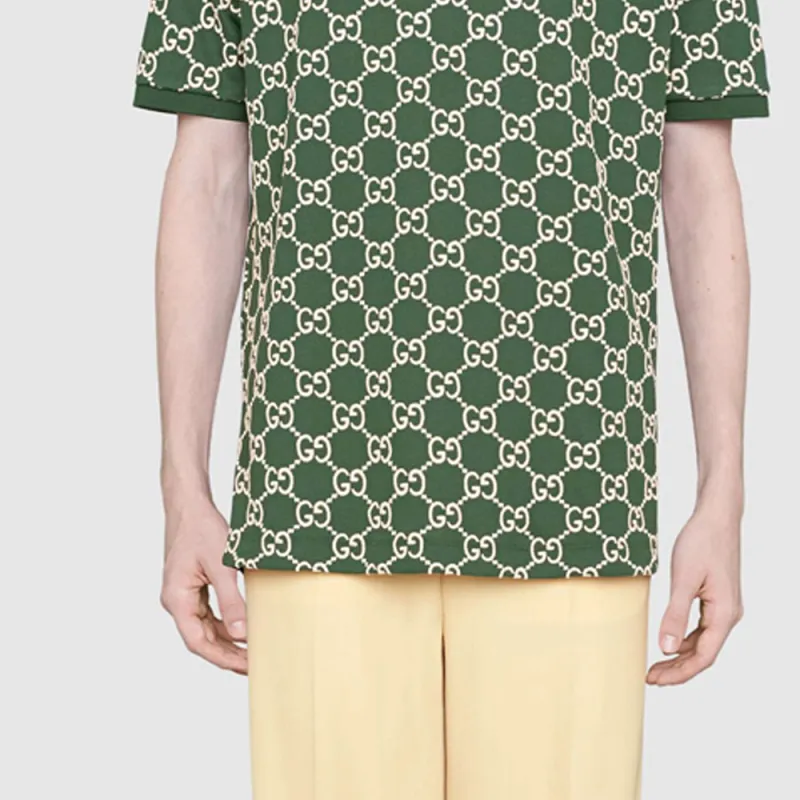 GUCCI Polo Shirts Men Green-5