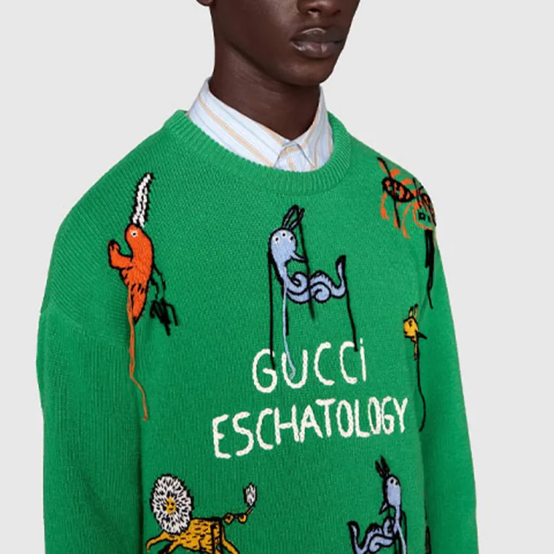 GUCCI x Freya Hartas FW21 Sweater Men's Green-4