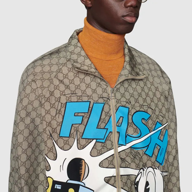 GUCCI X Disney Donald Duck Monogram Techno Jacket-4