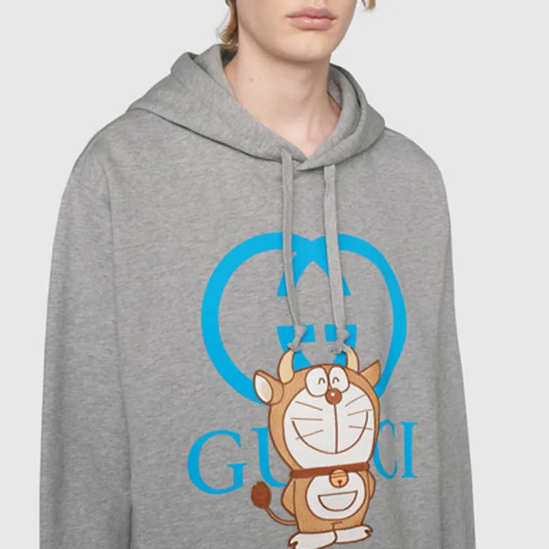 GUCCI x Doraemon Sweatshirt Men's Gray-4