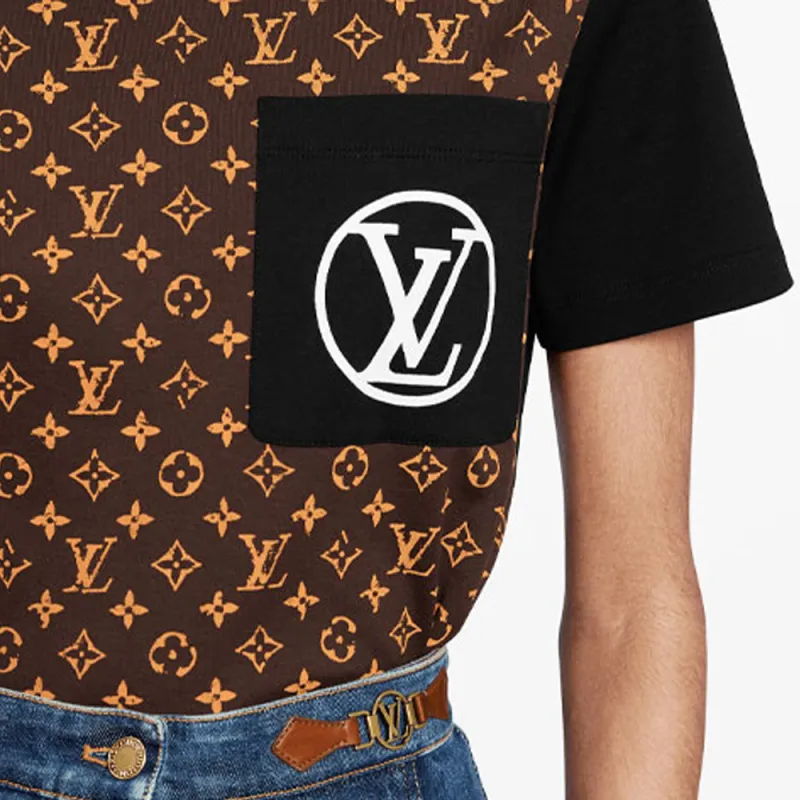 LOUIS VUITTON New Quarterly Products Of LV T Shirts Women's Brown-5