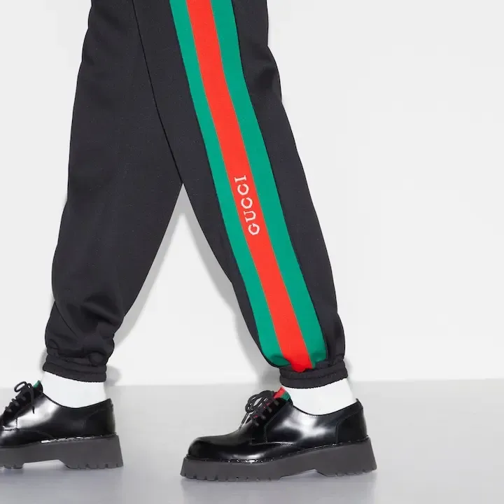GUCCI SS24 Knitted Sports Pants Men's Black-3
