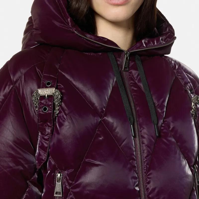 VERSACE JEANS COUTURE SS24 Down Jacket Women's Purple-3