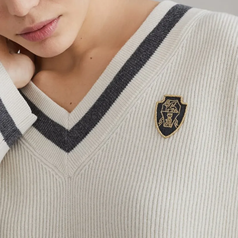Brunello Cucinelli V Neck Knitted Jumper-4