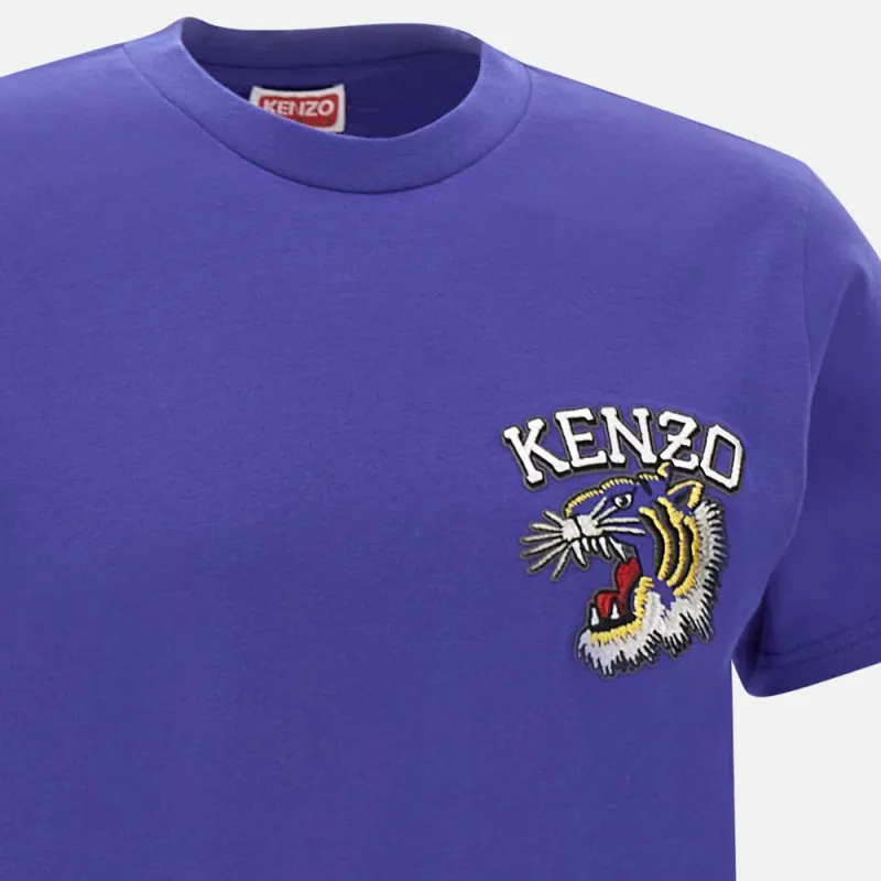 KENZO Tiger Embroidered Crewneck T Shirt-3